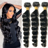 Loose wave extensions human hair bundles, real human hair wigs in stock, available for wholesale