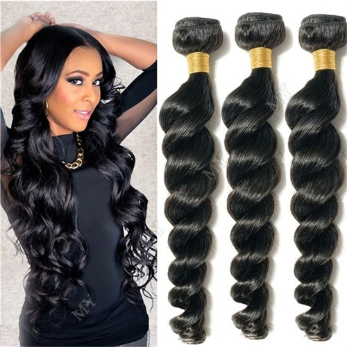 Loose wave extensions human hair bundles, real human hair wigs in stock, available for wholesale