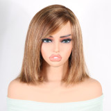 Ombre 4P27 bob straight Human Hair Wig, European and American style, real human hair short wig