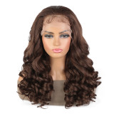 New foreign trade model lace front synthetic fiber large curly wig 13*6 Lace front wigs loose cur