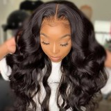 HD 4*4lace Glueless Body wave Wig 200% density 100%human hai