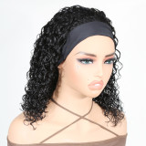 European and American wigs made from real human hair, ice silk headband, bob water wave headpiece, foreign trade cross-border wholesale