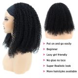 Cross-border Headband Wig Afro Kinky Curly Human Hair European and American Wig Real Human Hair