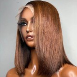 Brazilian 13*4Frontal Lace Straight Bob100% Human Hair