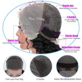 13*4 180% density human hair front lace wig jerry curly long curly hair
