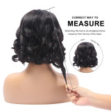 European and American wigs made of real human hair, 4x4 lace front, middle-parted body bob, pre-curled wig, foreign trade cross-border wholesale