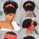 100% human hair Scarf stylwge Wig