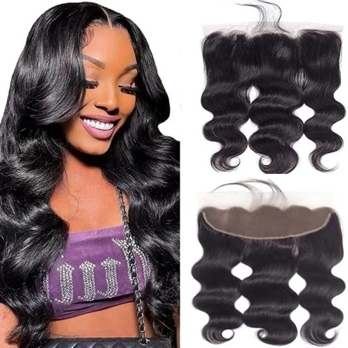 Brazilian 13*4 Frontal Lace Body Wave Human Hair Ear To Ear