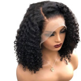 12A Brazilian Jerry Curly Bob 13*4 Frontal Lace Human Hair