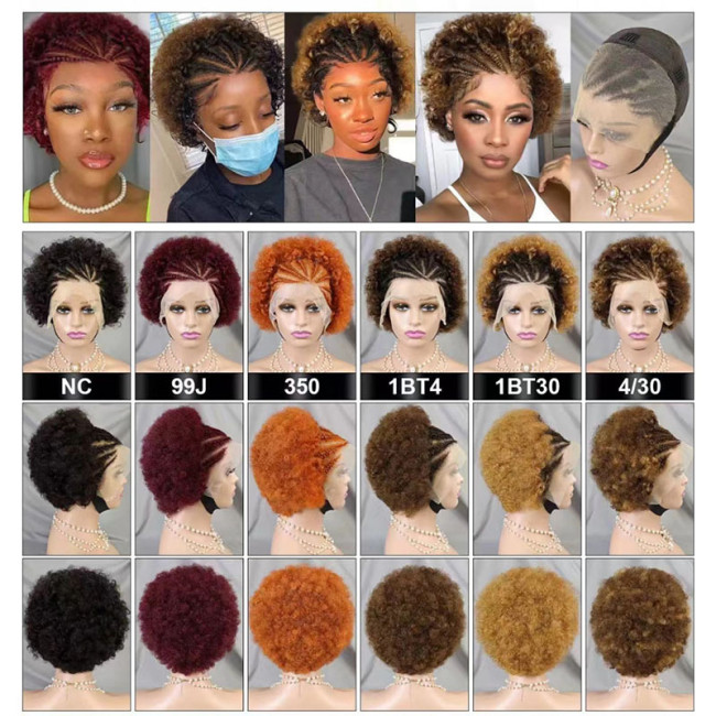 Afro braided wig 13*4lace 100%human hair