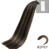 Real hair PU hair extensions, nano seamless hair extensions#Blue tape in hair adhesive 20 pieces 50g