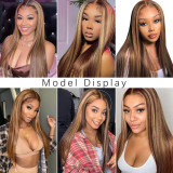 12A 13*4 lace wigs real human hair wigs 4/27#Long straight human hair