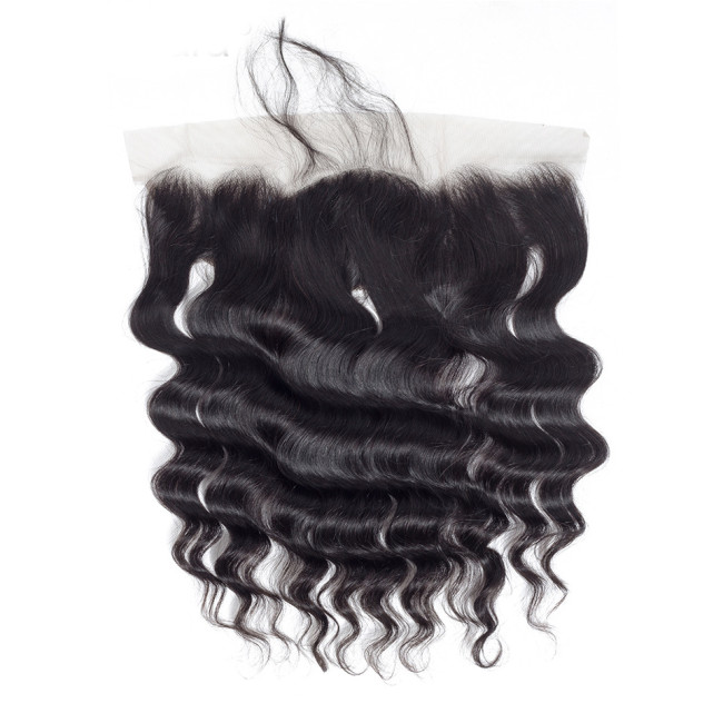 loosedeep13*4Lacetopfrontalhumanhairwig real human hair curtain hairpiece real hair