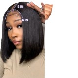 5x5 Lace Closure Straight Bob Wigs European and American Style Human Hair Women's Wig for Export