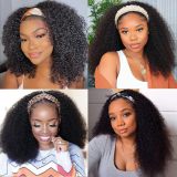 Cross-border Headband Wig Afro Kinky Curly Human Hair European and American Wig Real Human Hair