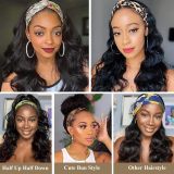 European and American wigs made of real human hair, ice silk headband, Body real human hair women's headgear, foreign trade cross-border wholesale, curly hair
