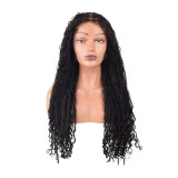 Human hair boho braids full lace wigs