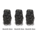 Cross-border real human hair Water Wave 3 Bundles With 4X4 Closure Human Hair