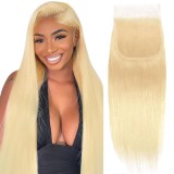 4*4 transparent lace hair piece with 613 human hair lace frontal, straight hair, in stock