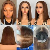 12A Vietnamese hair 13*4frontal Bone straight Bob 200%densit