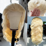 613 gold body wave frontal lace wig