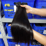 10a human hair weft, double drawn human hair bundle, bone straight hair, in stock, wholesale from manufacturer