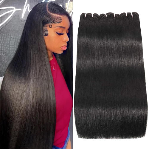SDD Bone Straight Human Hair Bundles black cross-border real human hair bundles