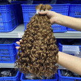 Customized real human hair wigs, deep curly, multi-color hair bundles, bulk human hair, real hair wigs