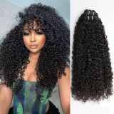 Natural Black Curly Bundles Human Hair Cross-border Real Human Hair Bundles