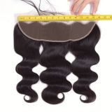 13*4 large high-definition transparent hand-woven real human hair lace hairpiece with snake-like large waves, hot-selling cross-border product from Xuchang