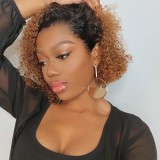 12A Jerry Curly 1B/30 Brown 200% Density Brazilian Hair