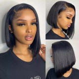 12A HD lace Frontal Side Part Straight Bob Vietnam Hair 200%