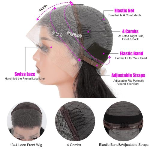 13*4 water wave wigs, hot-selling human hair wigs, curly hair
