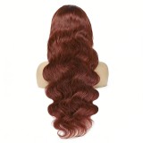 33# Body Wave 13*4 Front Lace Human Hair Wig#4-piece real human hair wig