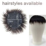 Men's Hair Patch Toupee Set Top Hair Patch Forehead Baldness Hair Patch Hair Extension Flip Cover Wig Real Hair Men's Hair Block