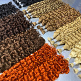 Italian curly boho braids human hair color bundles
