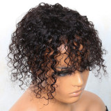 kinky curly/deep/water wave Toppers human hair wigs for hair replacement, cross-border