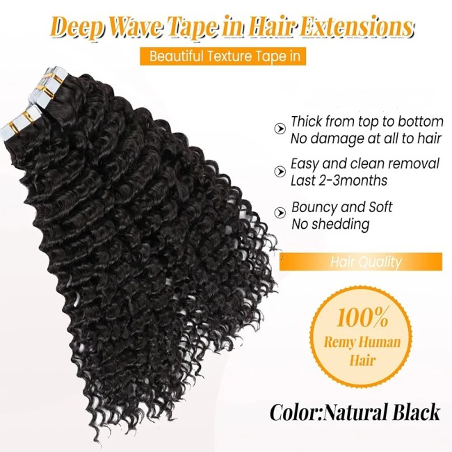 12A 100% Human Hair Tape-in Human Hair Extensions