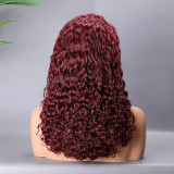 200%DD PixieCurl Frontal lace front human hair wig European and American style wig
