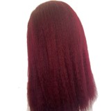 99J Lace Front Wigs Yaki Human Hair Cross-border Real Human Hair Wigs