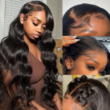 Body Wave LaceFrontWigsHuman Hair Real Human Hair Wig 180 Density Big Waves