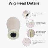 Model head wig stand, canvas head mannequin, can be pinned, covered with fabric, mannequin head for styling and placement of wigs, styling mold head