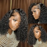 12A Jerry Curly Bob Brzailian Human Hair 13*4 Frontal Wig