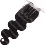 4*4 Lace Closures Body Wave Brazilian Human Hair Handmade