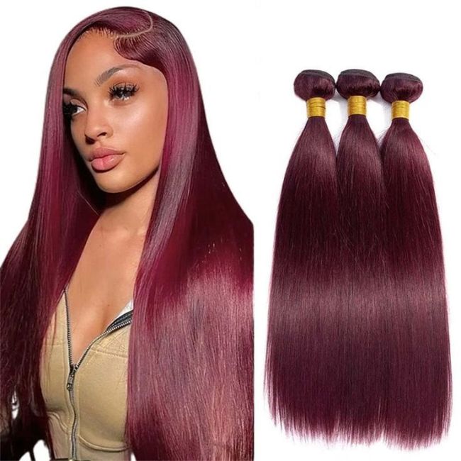 Extensions 99J  winered burguney color  human hair bundles