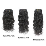 Cross-border real human hair Water Wave 3 Bundles With 4X4 Closure Human Hair