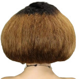 Kinky Straight SDD 13*4Frontal lace Fumi Bob 300%density hum