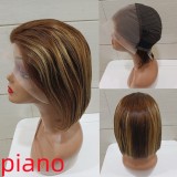 13*4frontal 7inch straight Bob 100%human hair