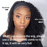 Cross-border Headband Wig Afro Kinky Curly Human Hair European and American Wig Real Human Hair