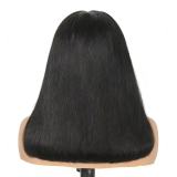 200% Density Bob Wig Human Hair 12A Black Bob Human Hair Wig